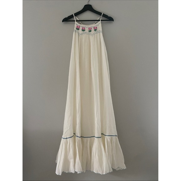 Free People Dresses & Skirts - Free People Whisper White Floral Embroidered Maxi Dress OB2270872 Ivory Small
